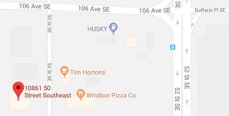 Map showing location Calgary